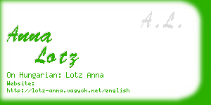 anna lotz business card